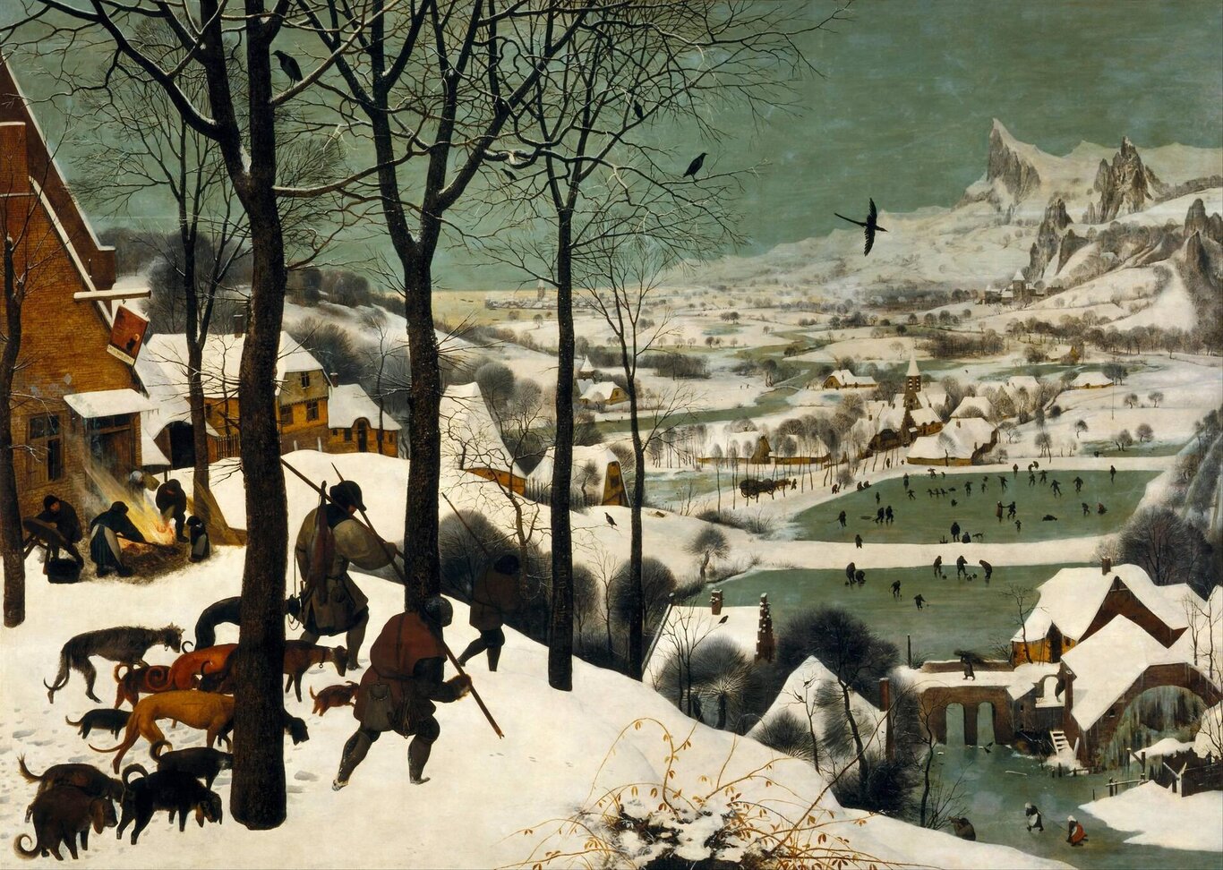 Pieter Bruegel Il Vecchio,  Cacciatori nella neve