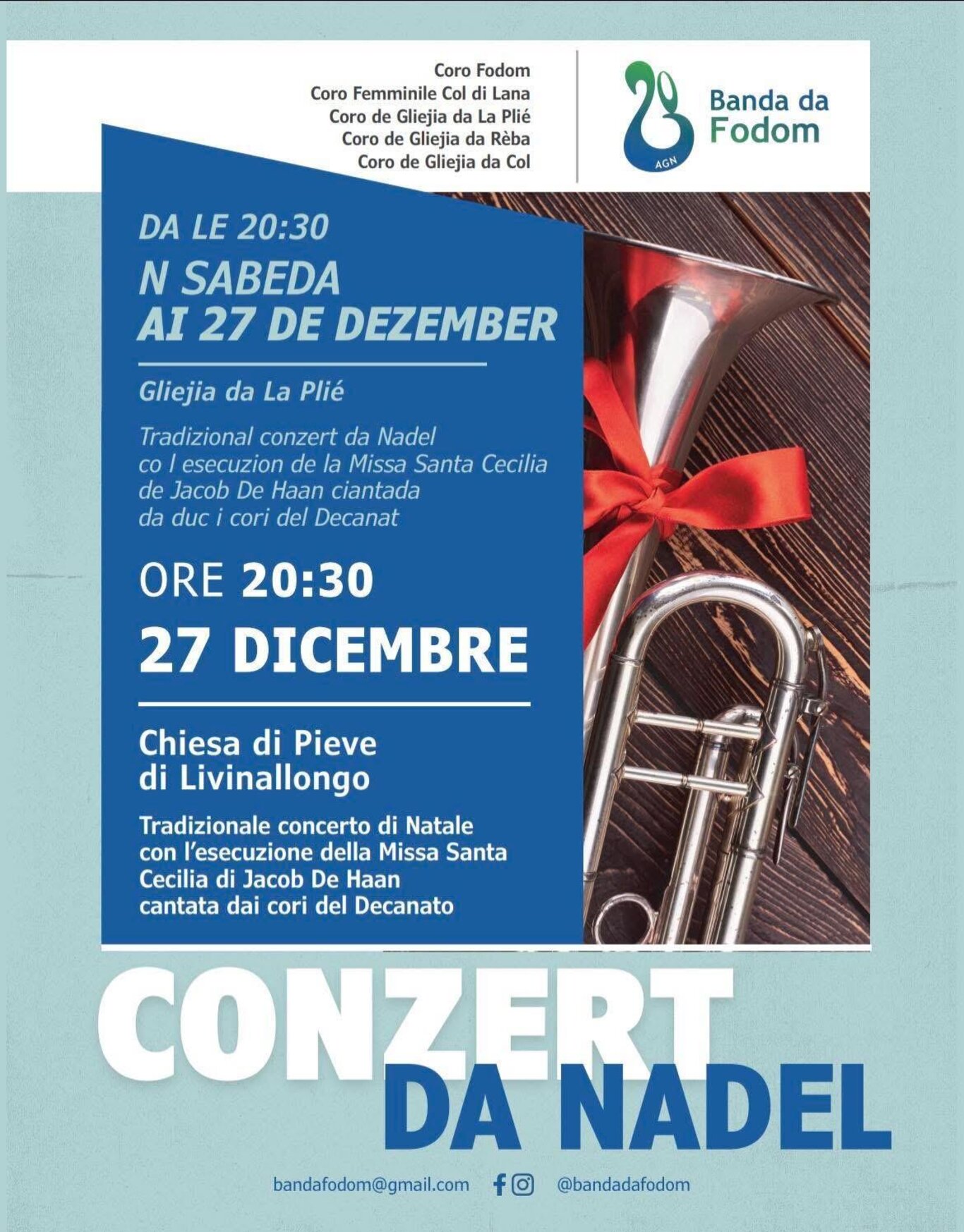 Locandina concerto di Natale