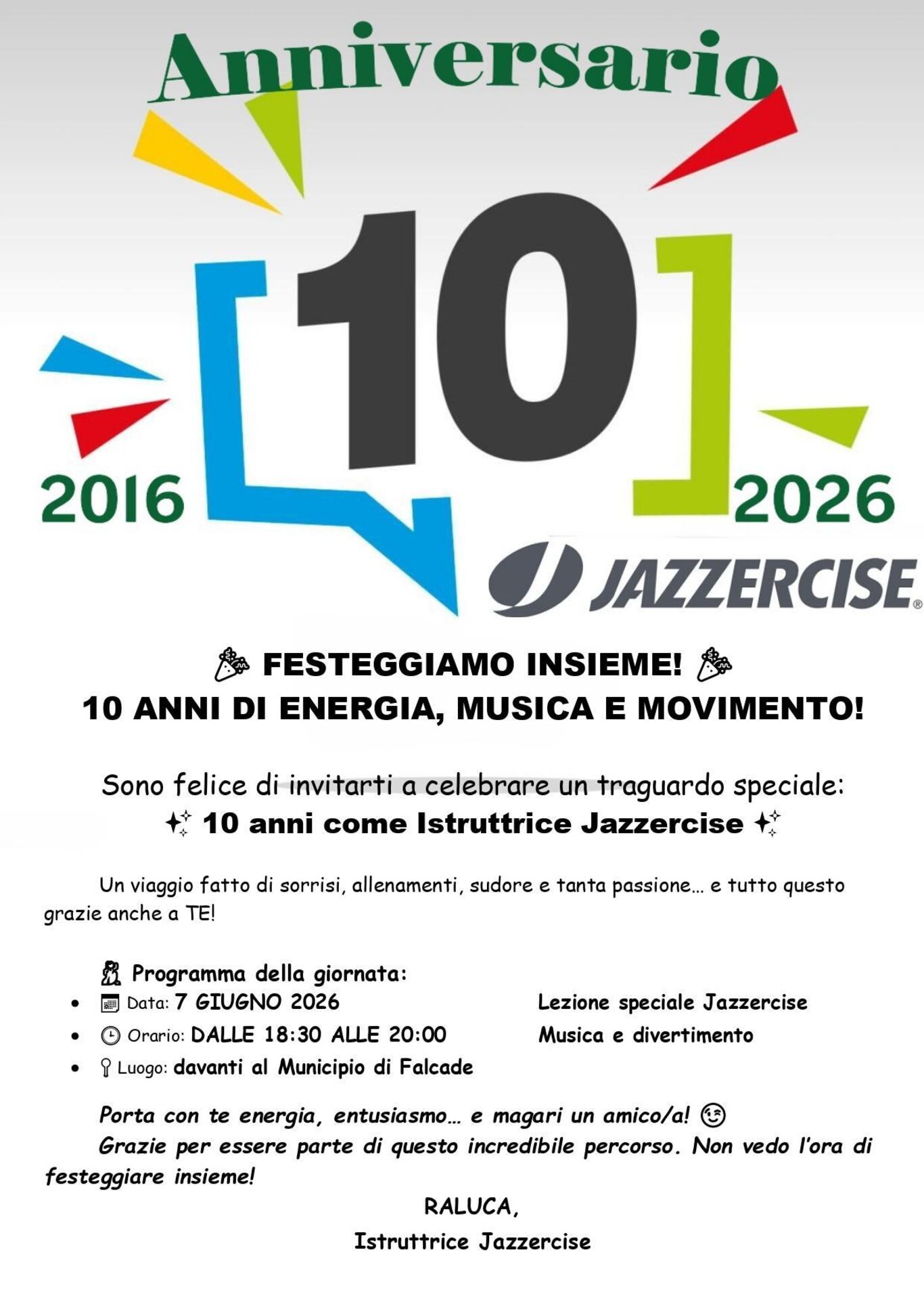 10° anniversario Jazzercise