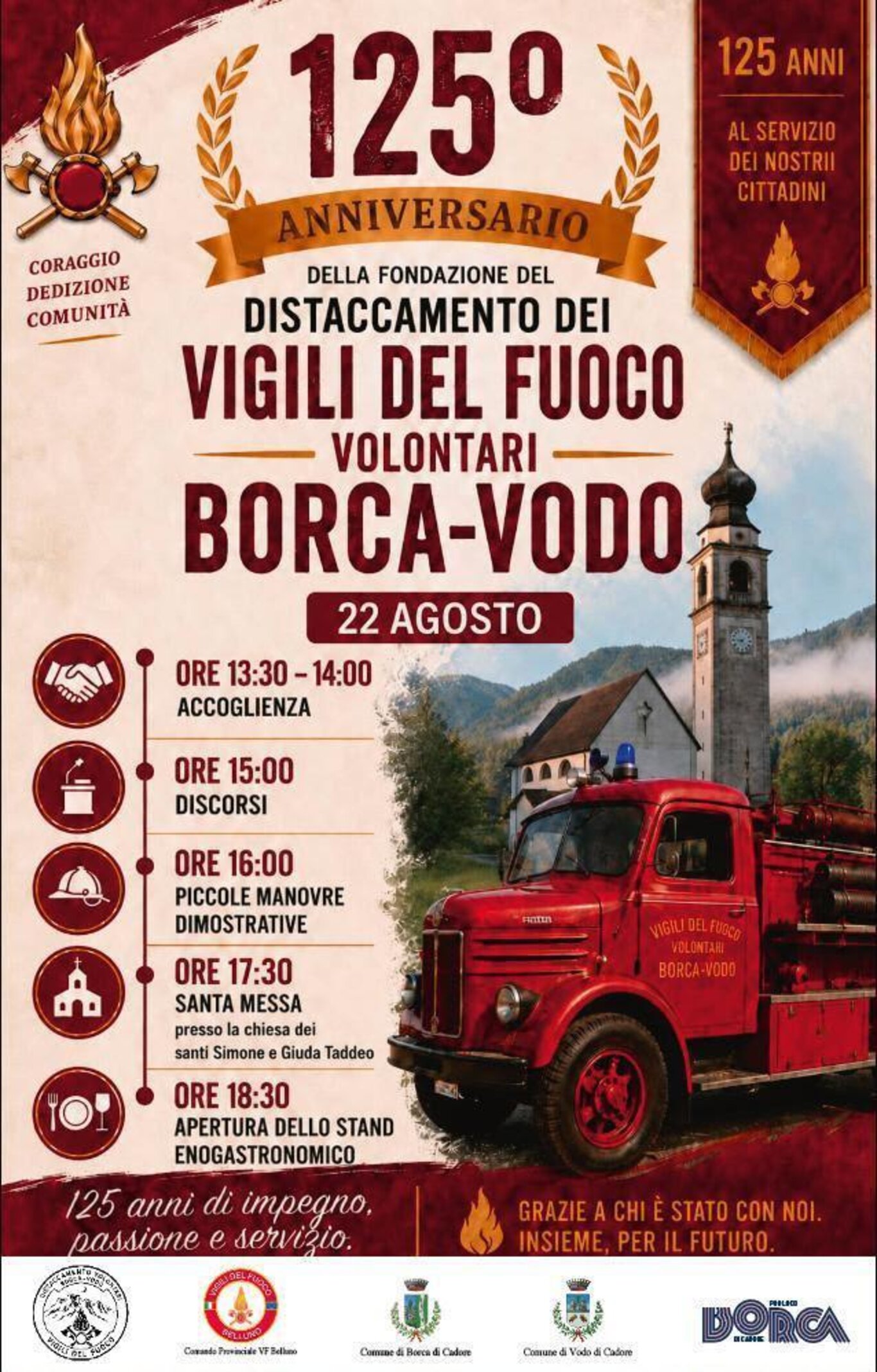 125° Anniversario Vigili del fuoco volontari Borca-Vodo