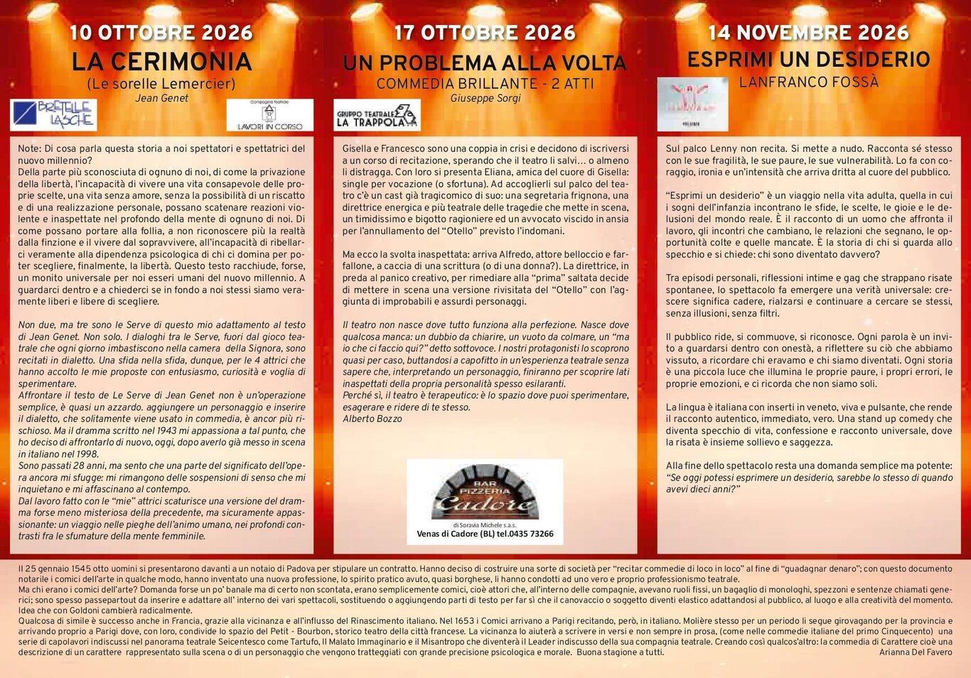 32a Stagione teatrale