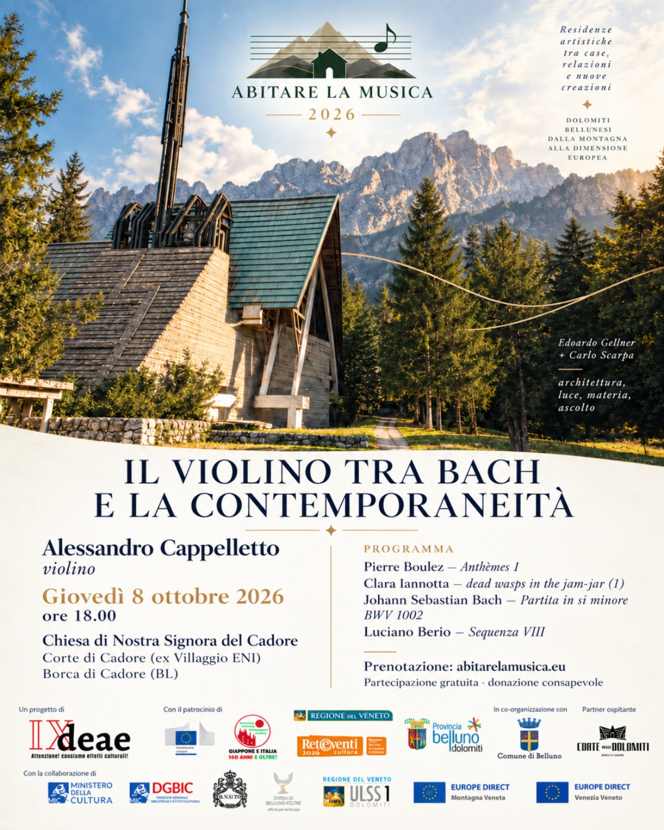 Living Music – The violin between Bach with Alessandro Cappelletto