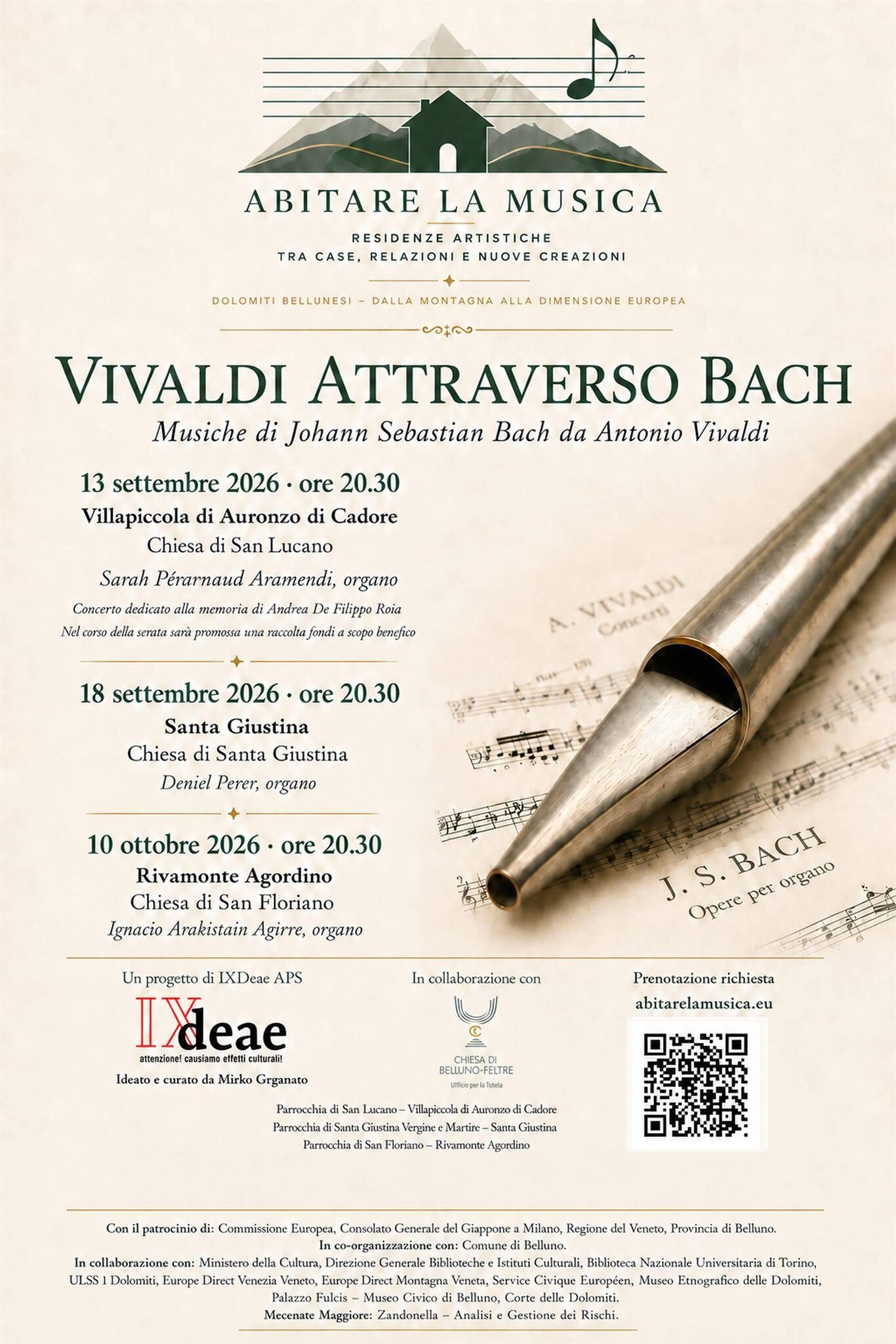 Abitare la Musica – Vivaldi attraverso Bach con Sarah Pérarnaud Aramendi