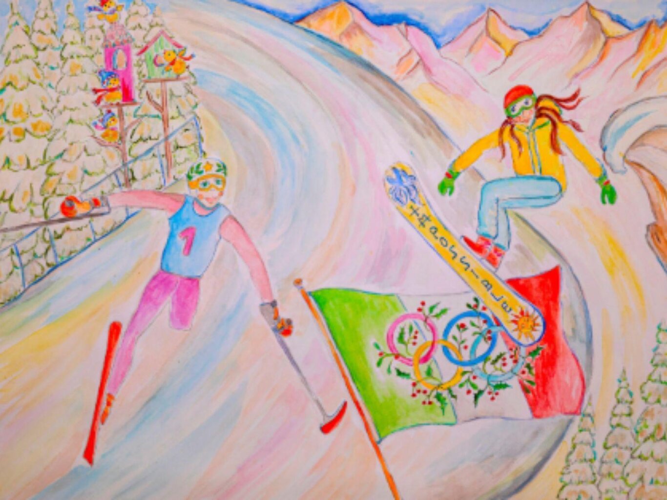 AGATA allegra Mucci alle prese con gli sport inver