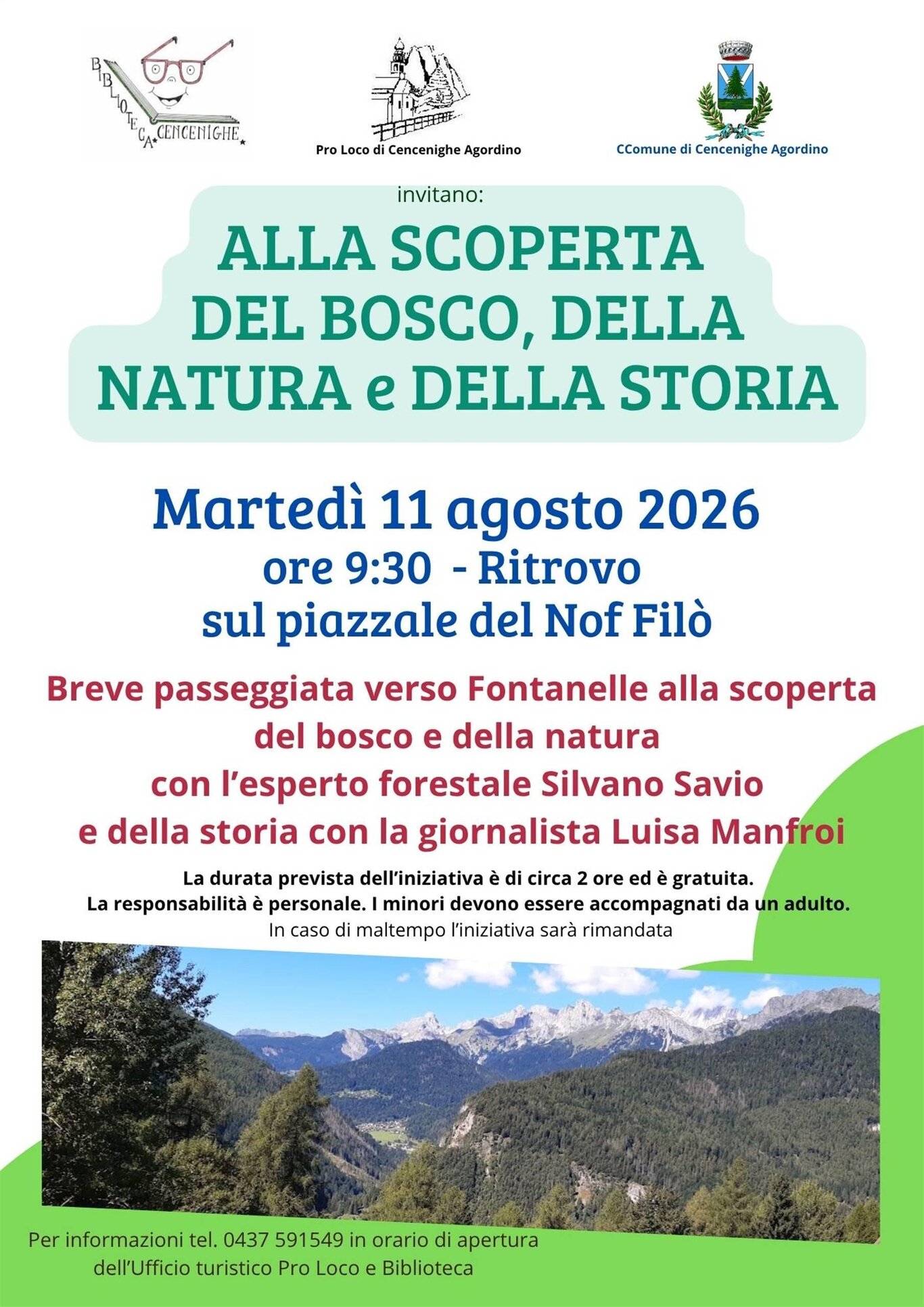 Alla scoperta del bosco, della natura e della storia