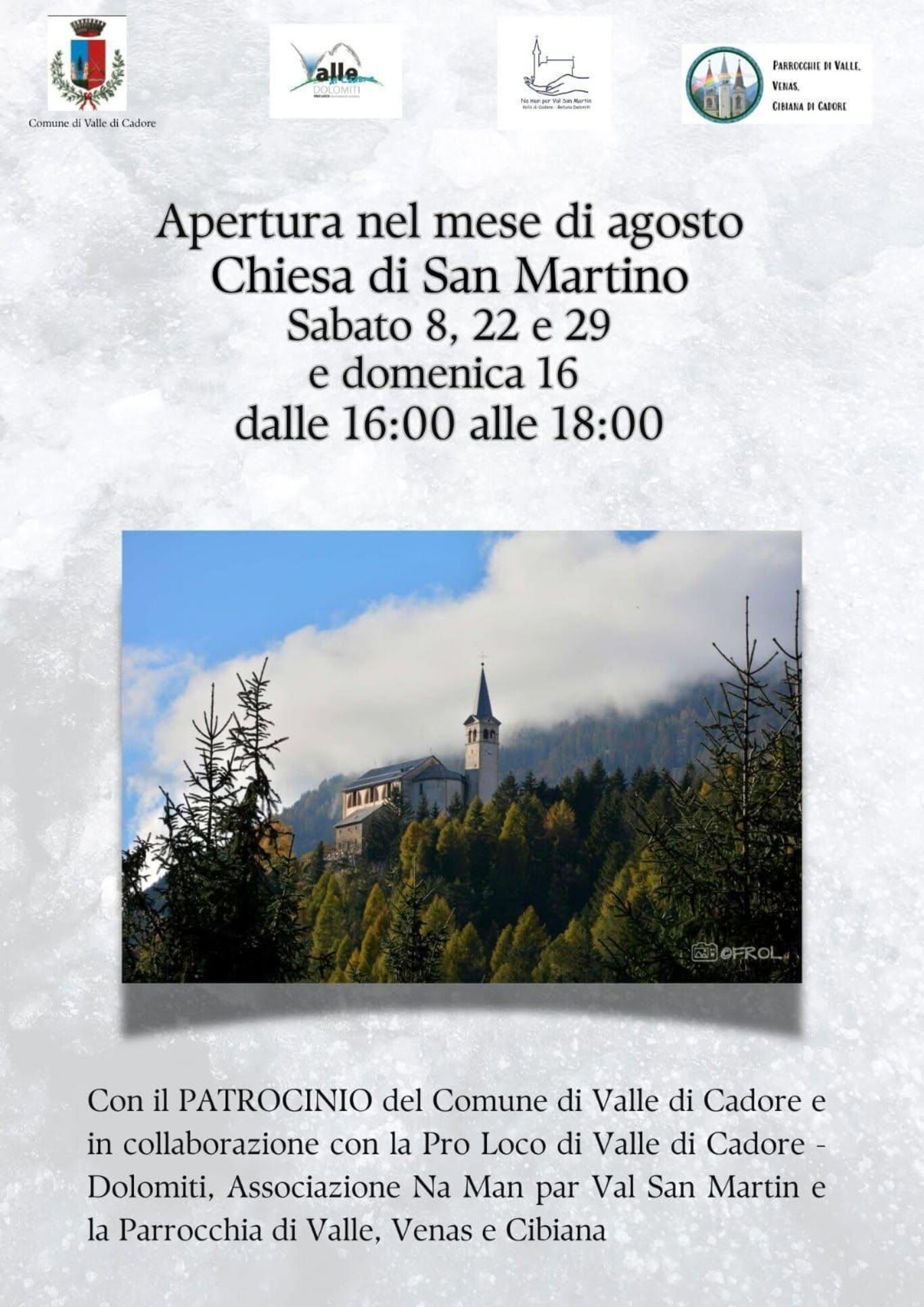 Apertura della Chiesa di San Martino