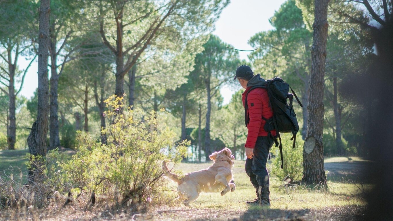 Escursionista con il cane