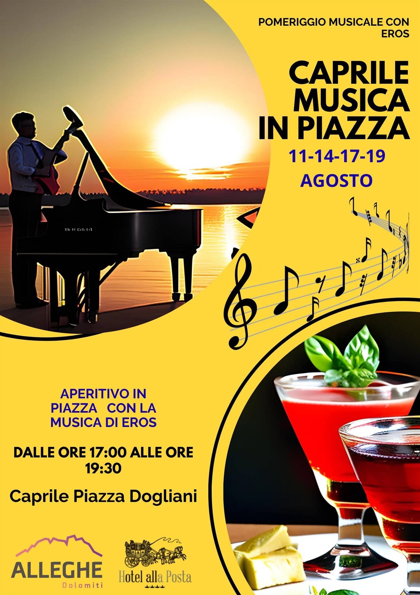 Caprile: Musica in piazza con Eros