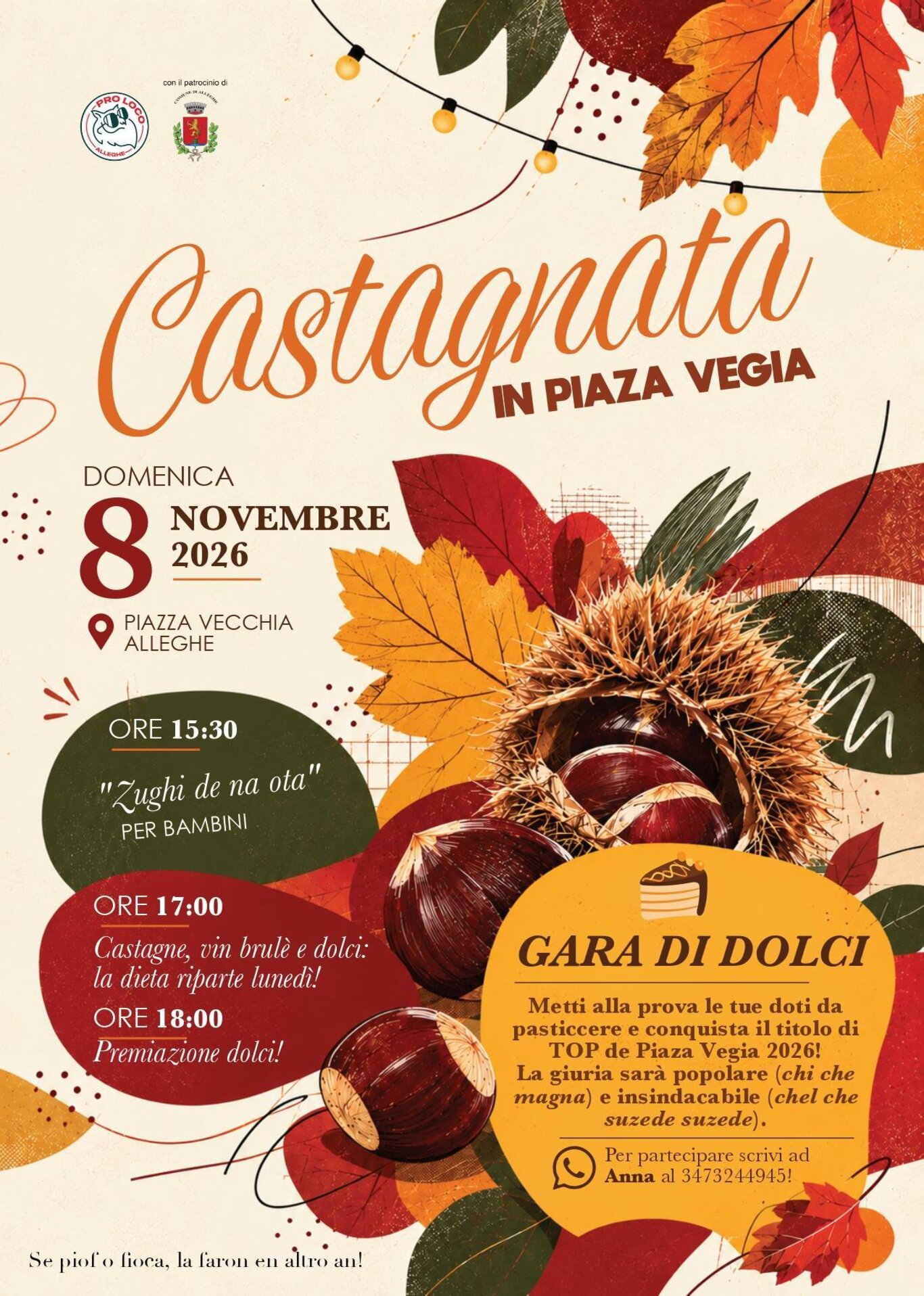 Castagnata in "Piaza Vegia"