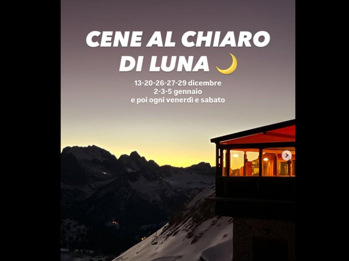 Cena al chiaro di luna