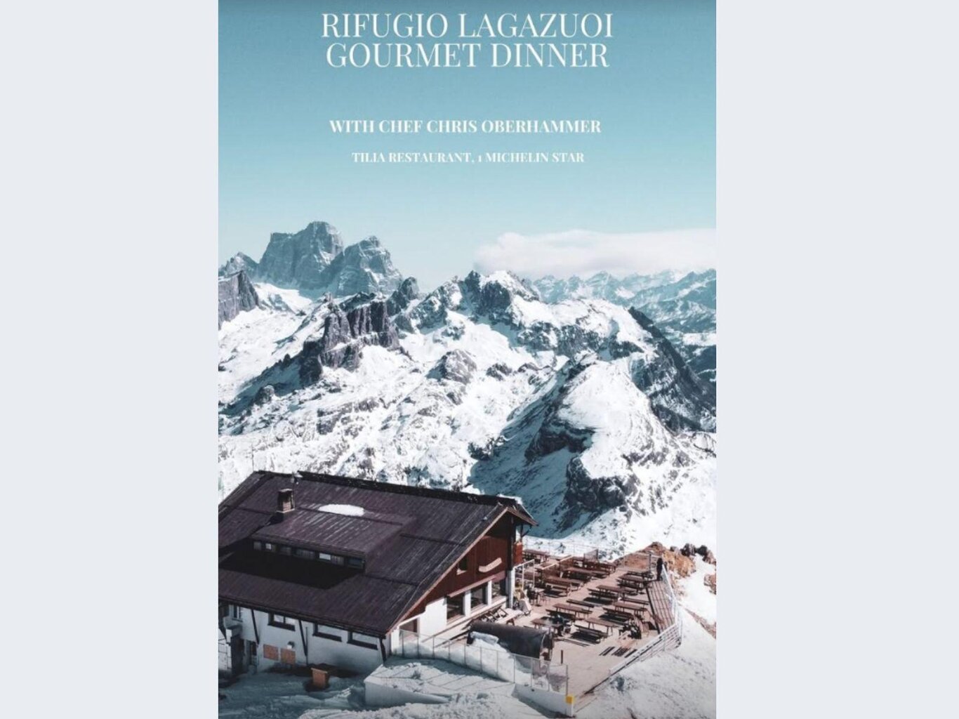 Cena Gourmet tra le Dolomiti