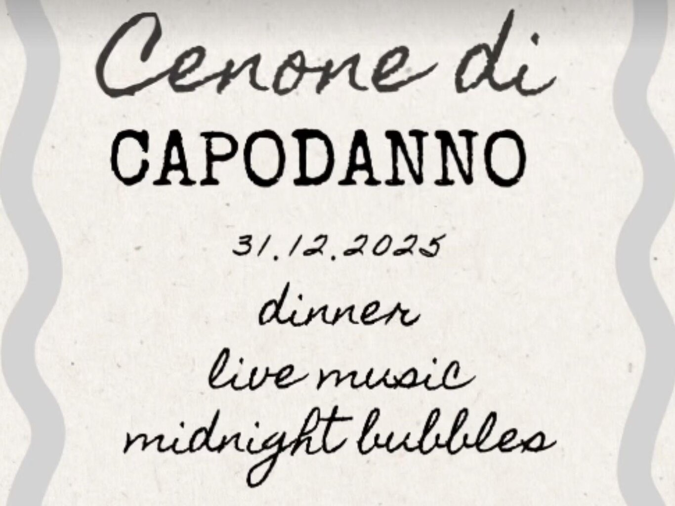 Cenone di Capodanno & Midnight Bubbles