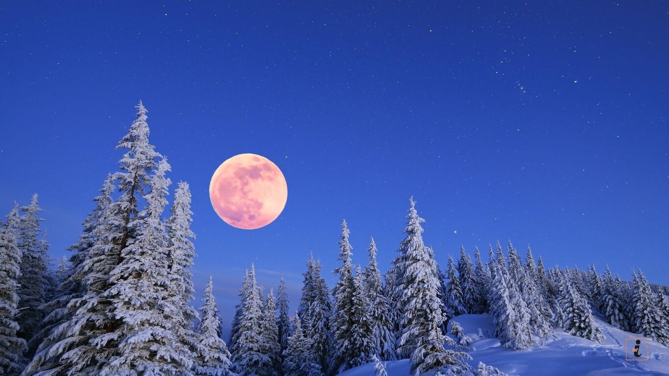 Luna piena e neve