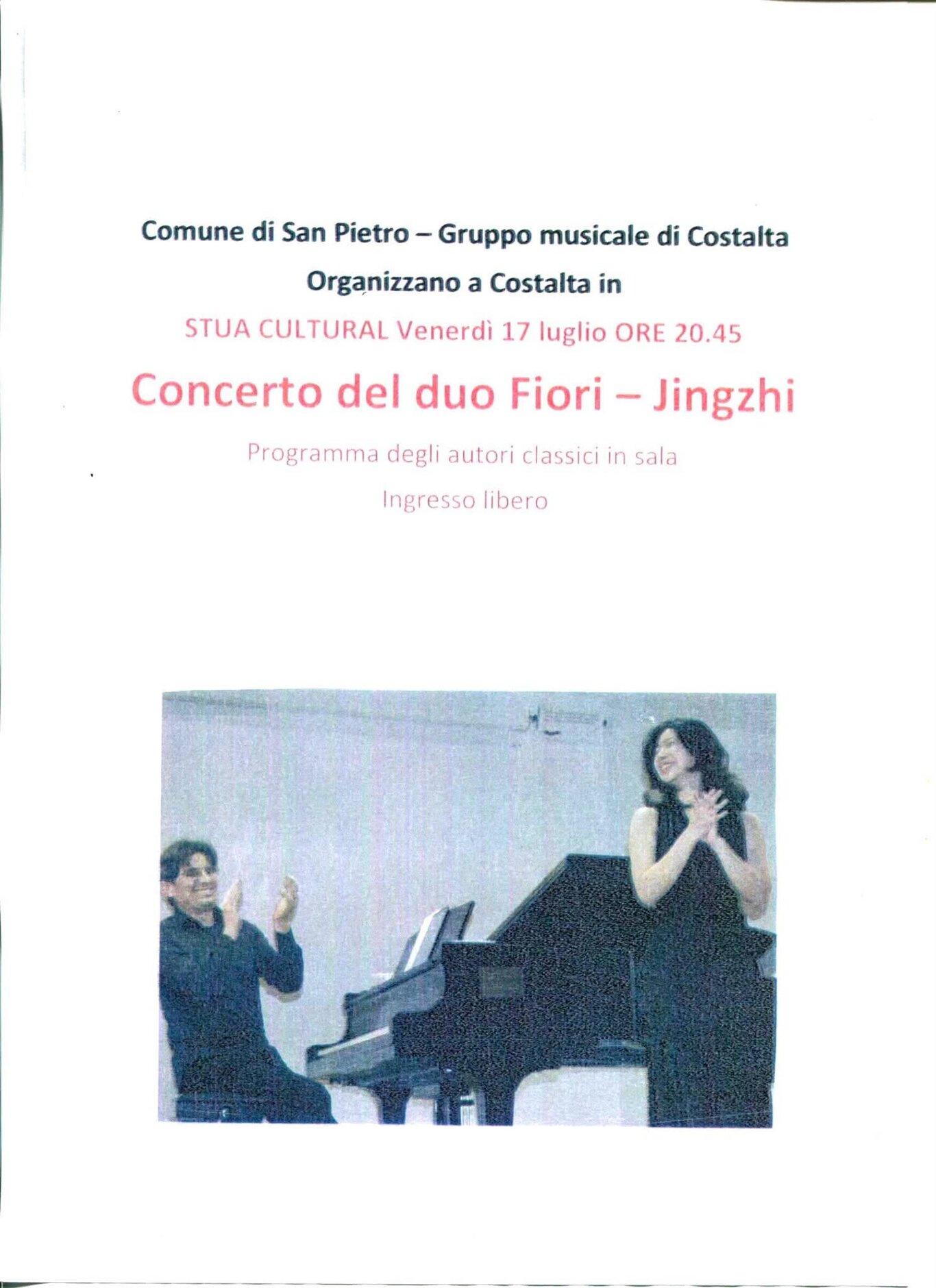 Concerto del duo Fiori - Jingzhi