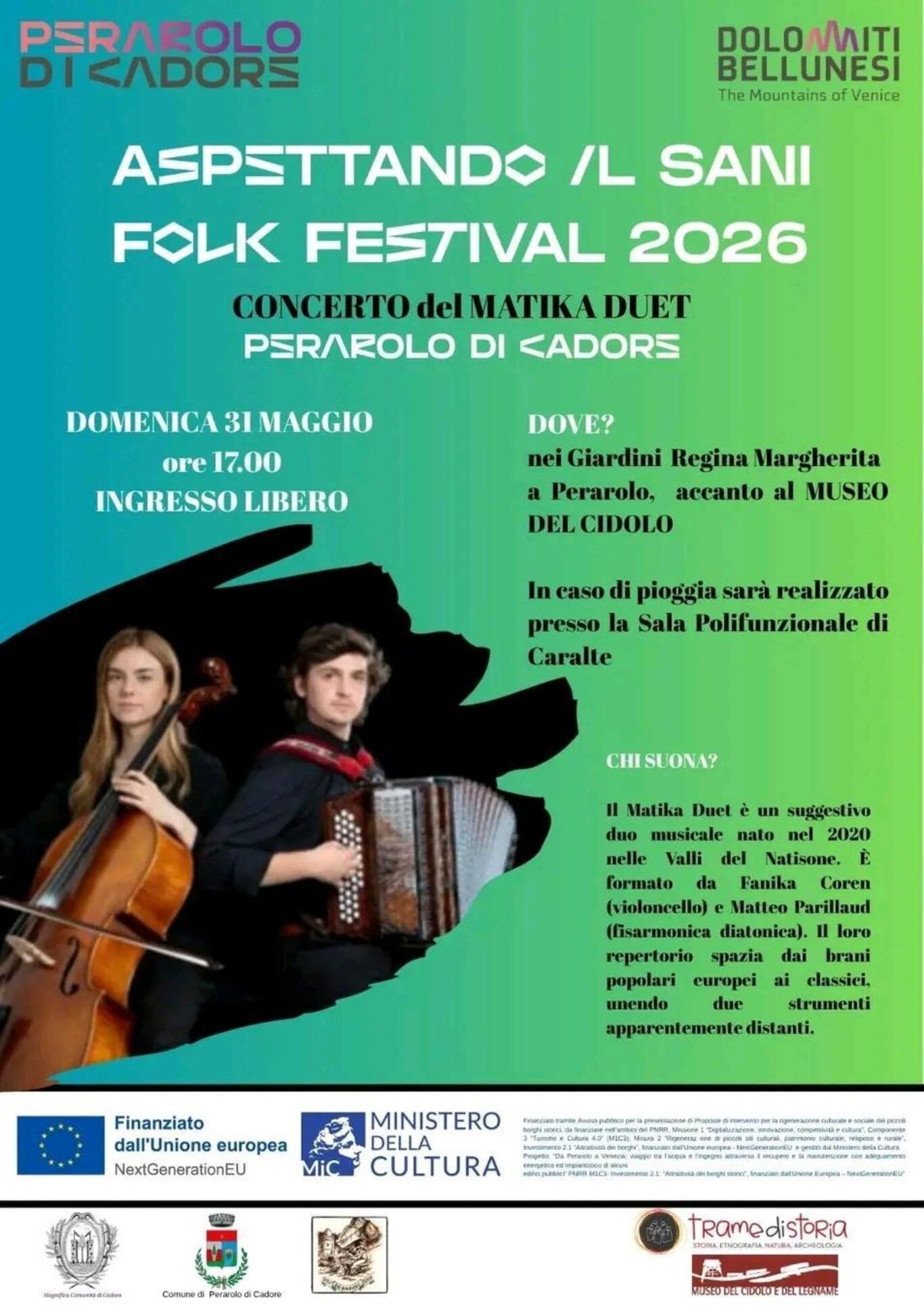 Concerto del "Matika Duet" Aspettando il Sani Folk Festival