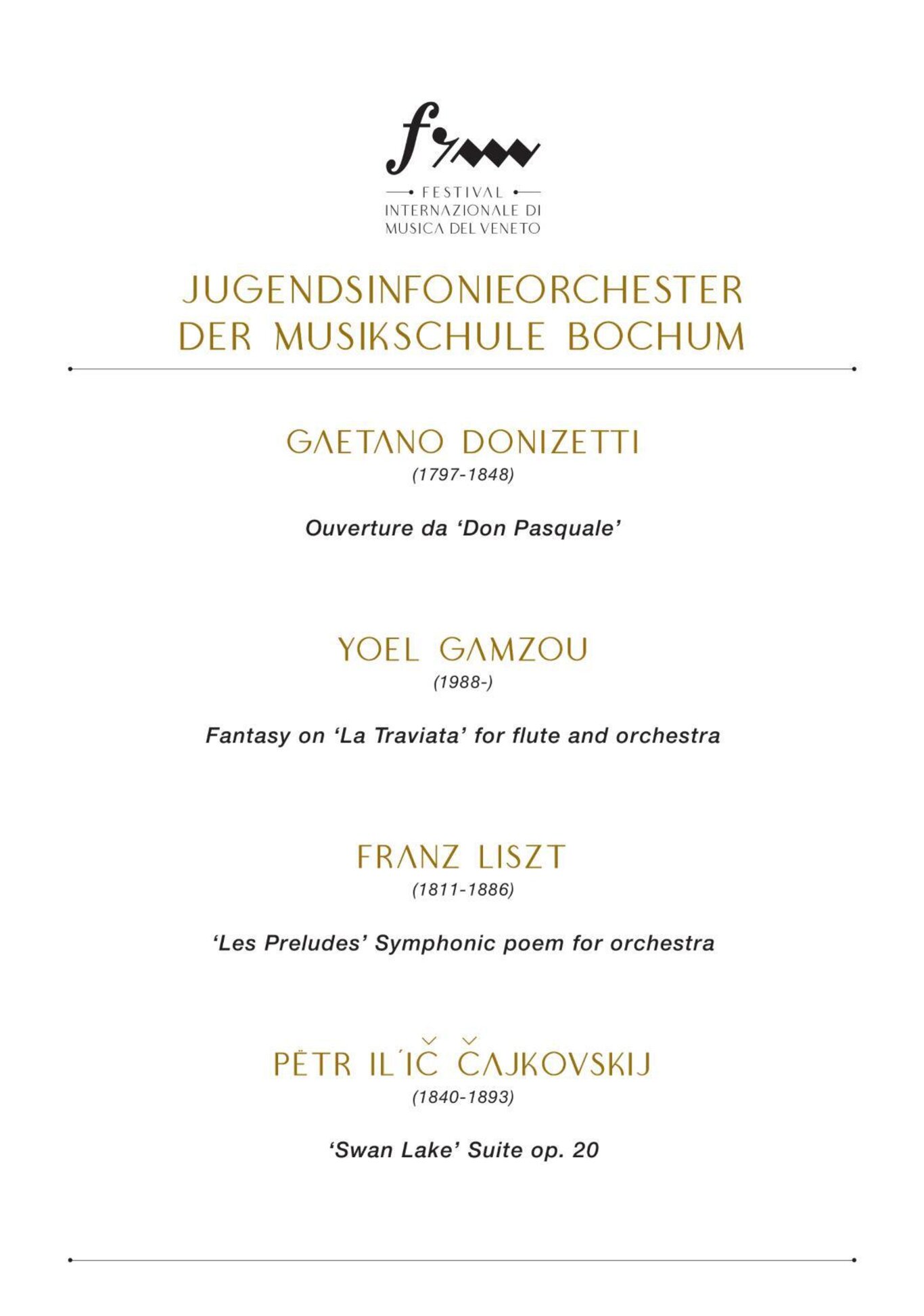 Concerto dell'orchestra sinfonica giovanile di Bochum