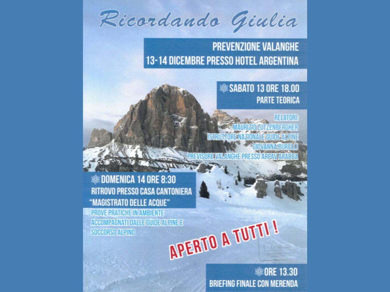 Corso Prevenzione Valanghe