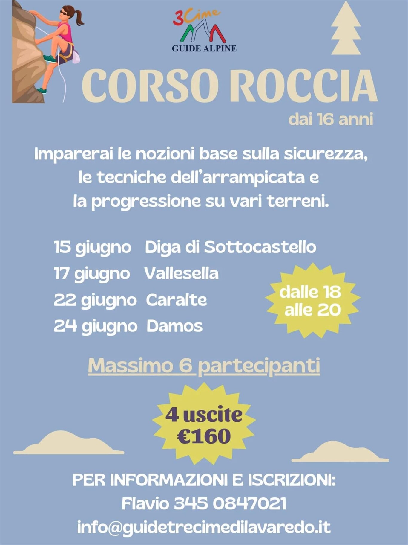 CORSO ROCCIA dai 16 anni
