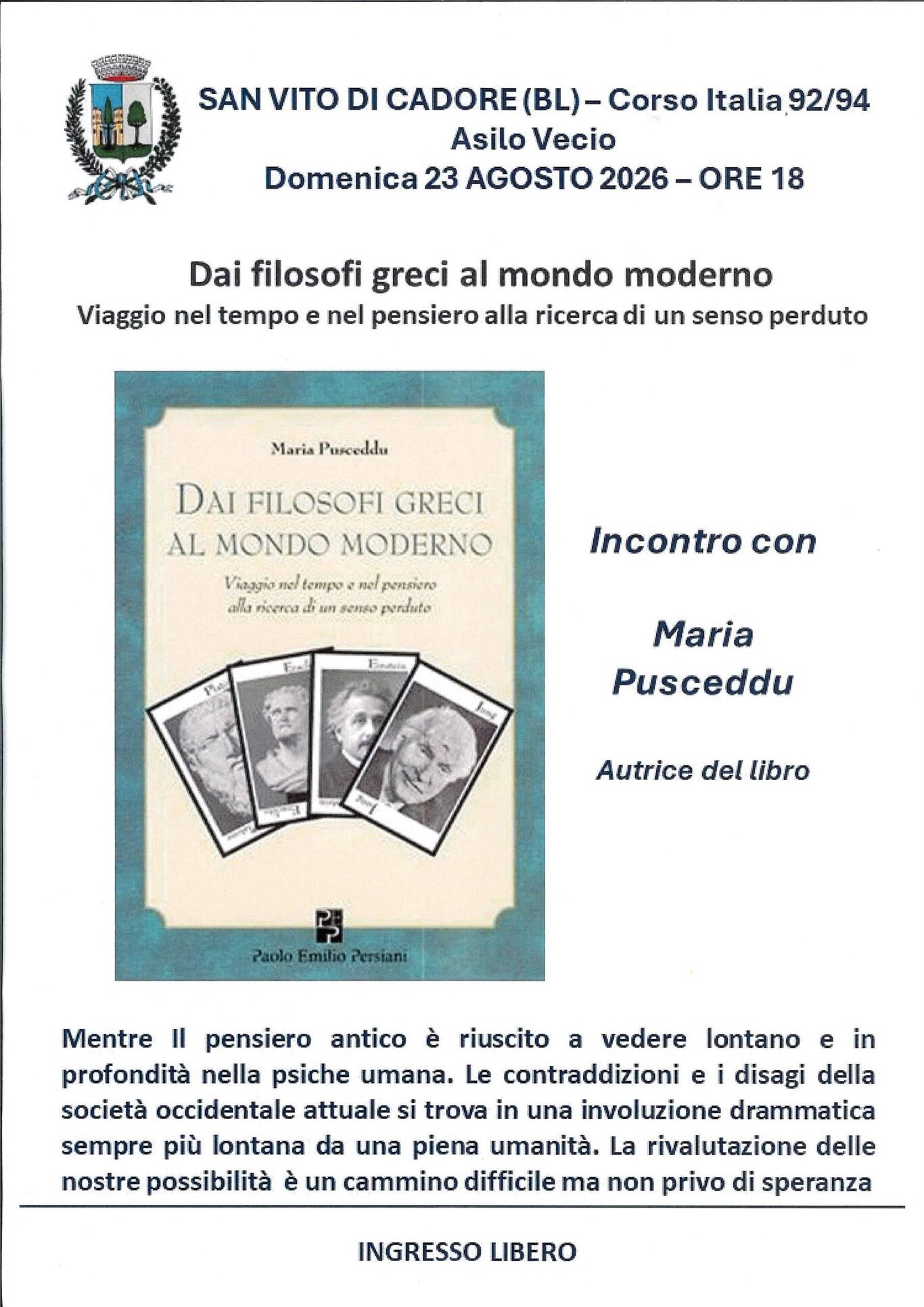 Dai Filosofi Greci al Mondo Moderno