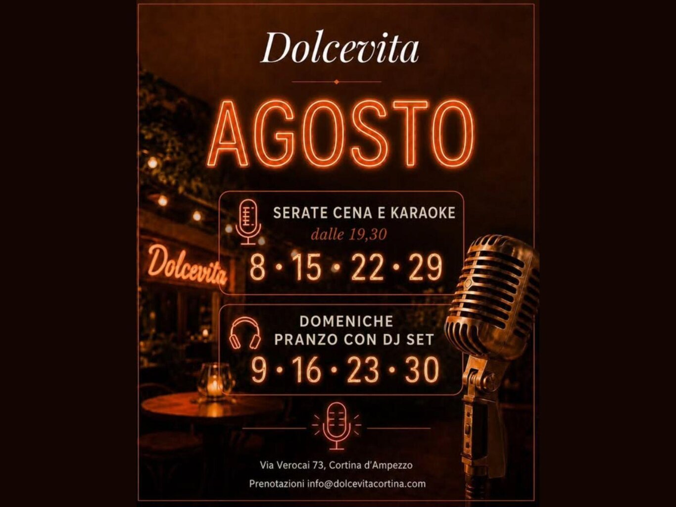 DOLCEVITA — AUGUST NIGHTS & SUNDAY VIBES