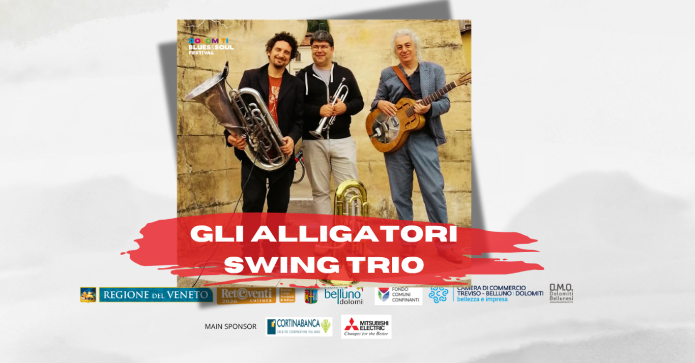 Dolomiti Blues&Soul festival. Gli Alligatori Swing Trio