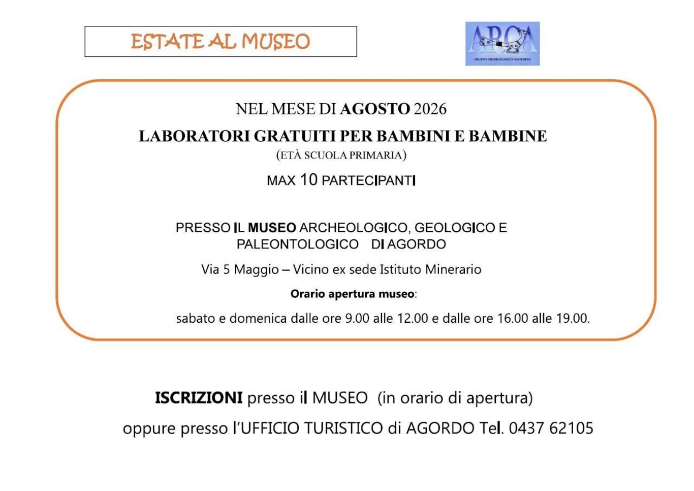 Eatate al museo - laboratori gratuiti