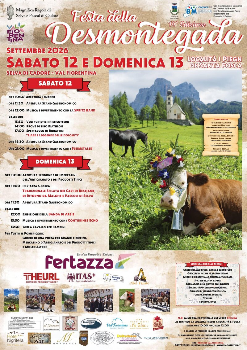 Festa della Desmontegada 2026 XIV° Edizione