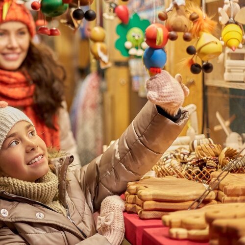 Famiglia ai mercatini