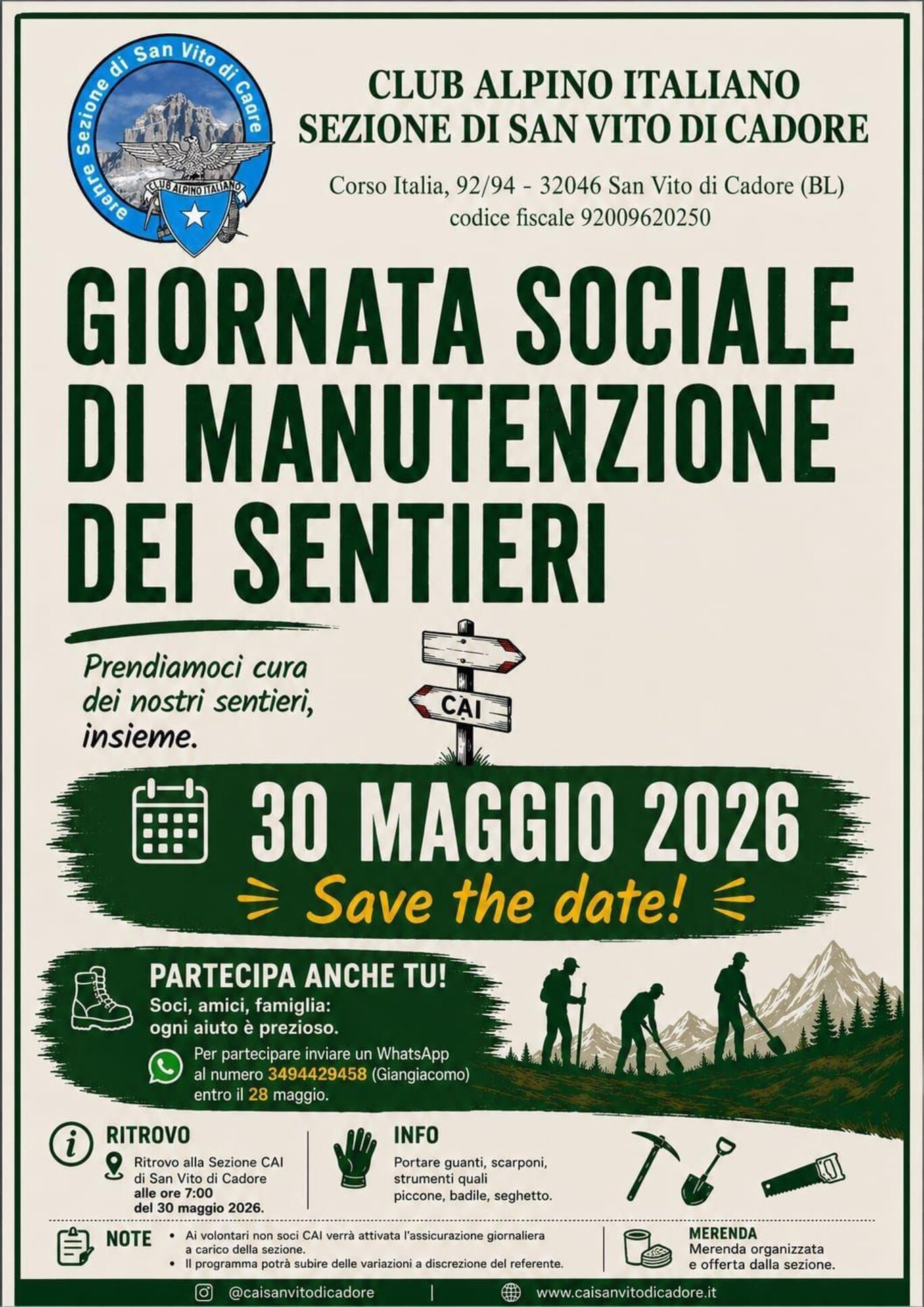 Giornata sociale di manutenzione dei sentieri