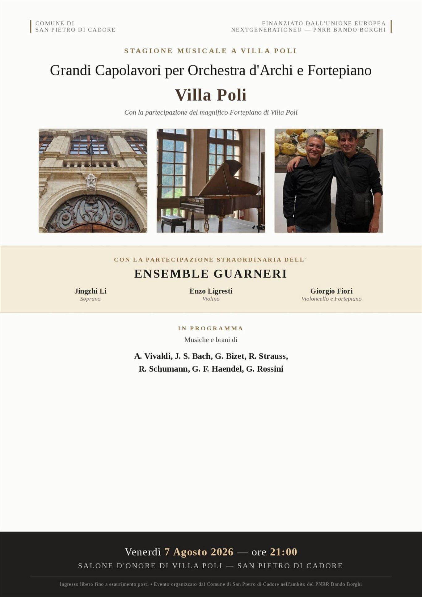 Grandi capolavori per orchestra d'archi e fortepiano