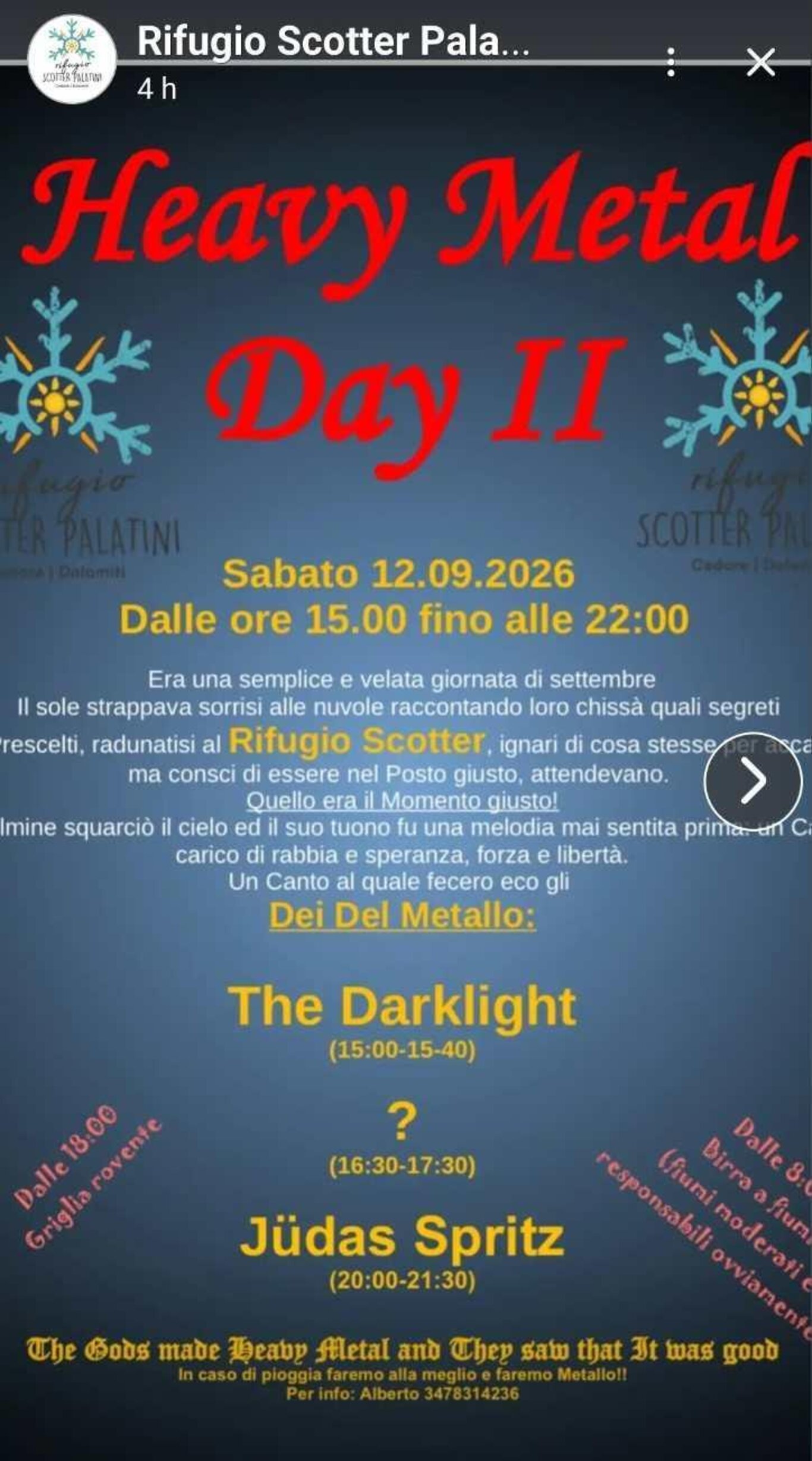Heavy Metal Day al Rifugio Scotter