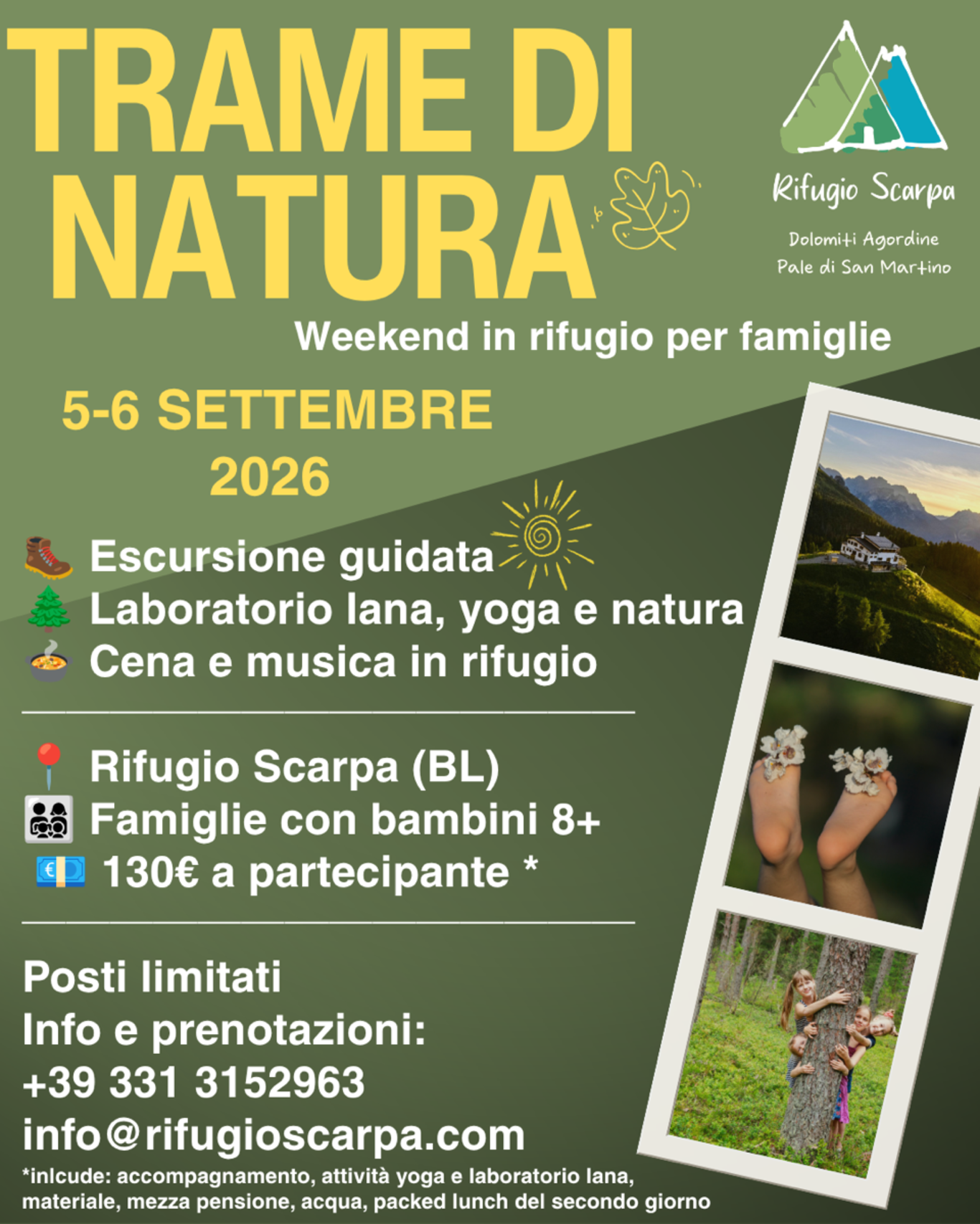 In rifugio con mamma e papà - trame di natura