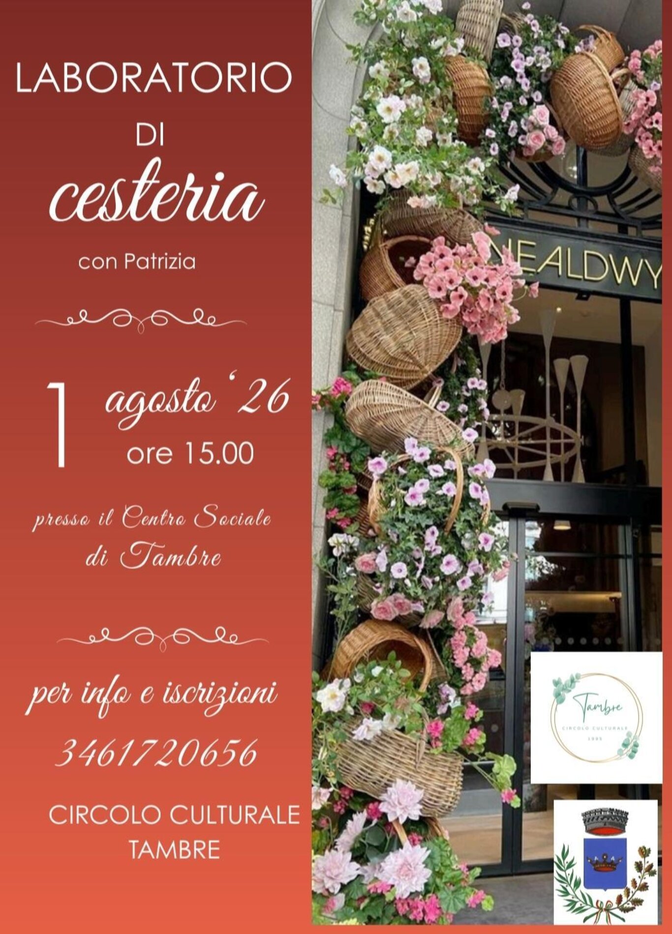 Laboratorio di cesteria con Patrizia