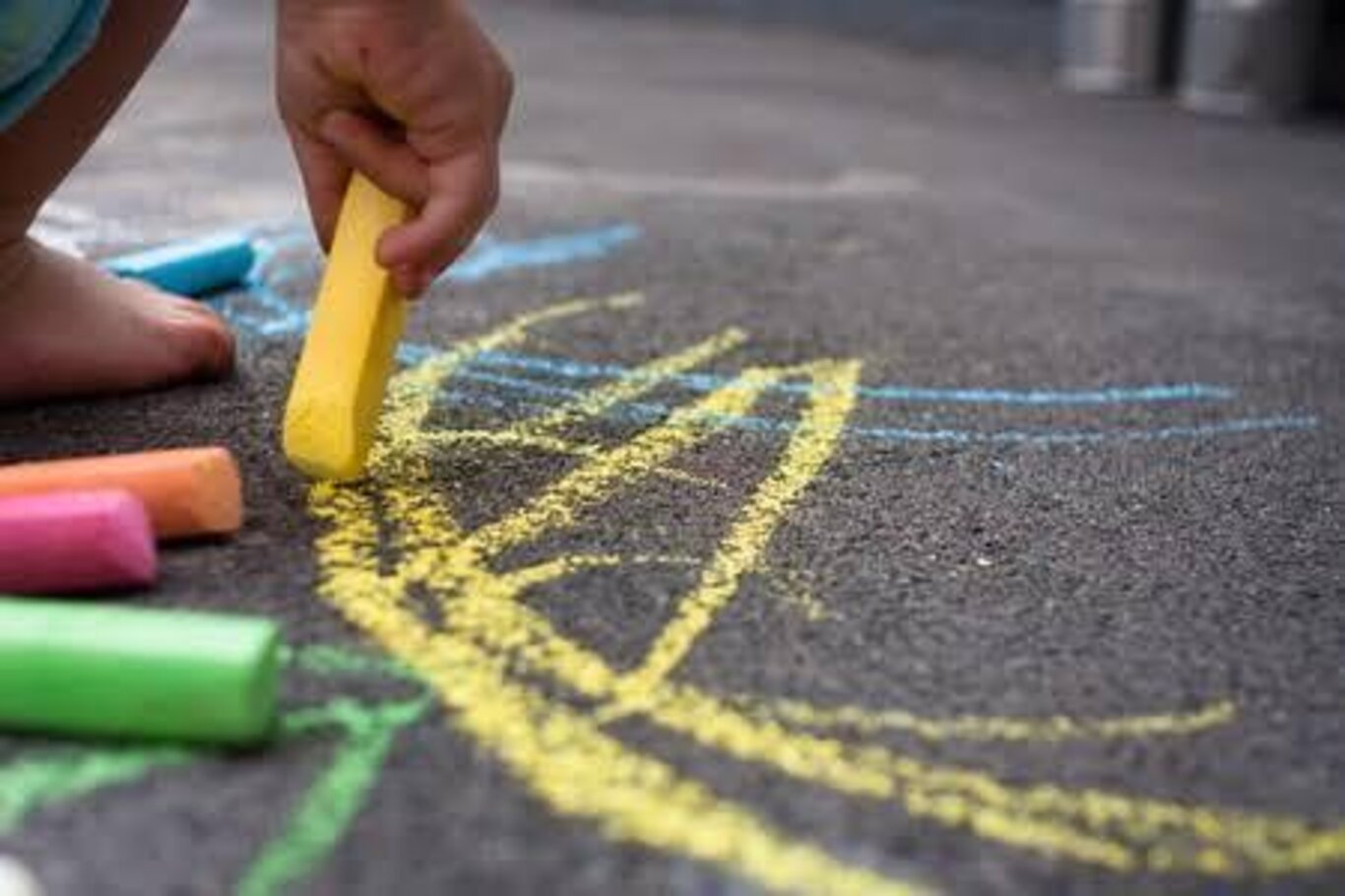 Chalk workshop for children