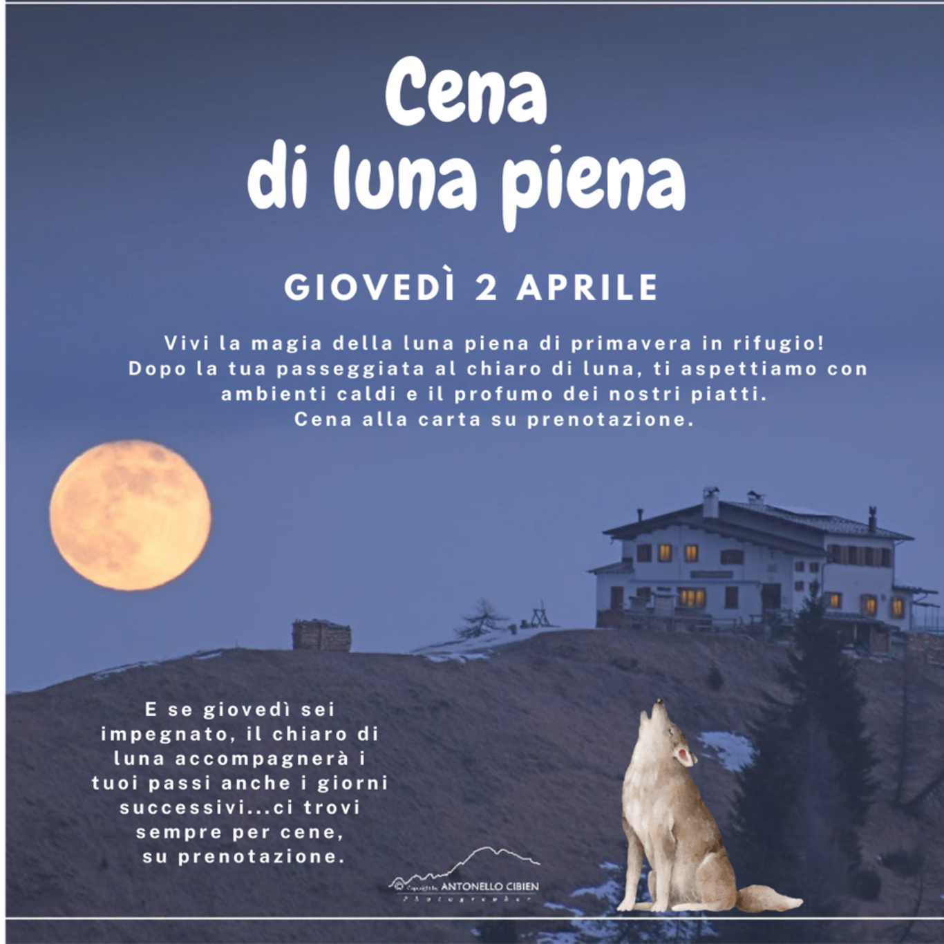 Luna piena al Rifugio Scarpa