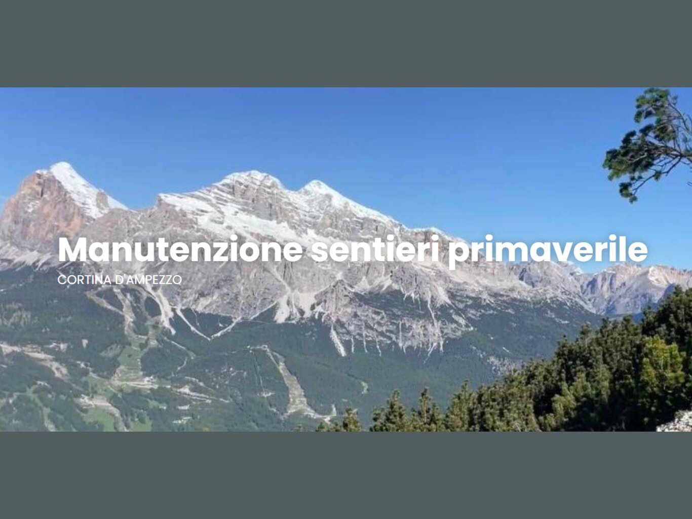 Spring Trail Maintenance – Together for the mountains