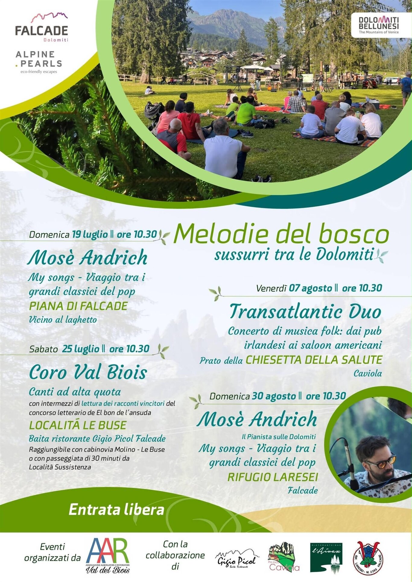 Melodie del bosco - concerto di Mosè Andrich