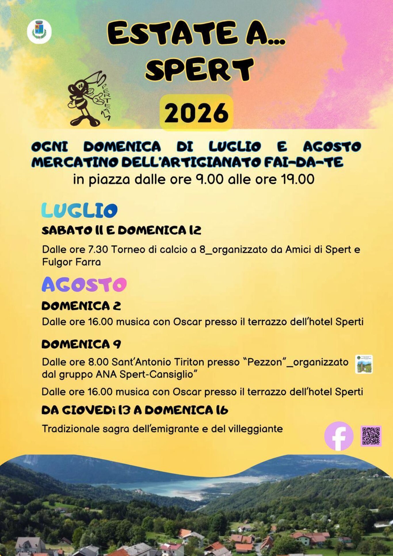 Mercatino in piazza a Spert