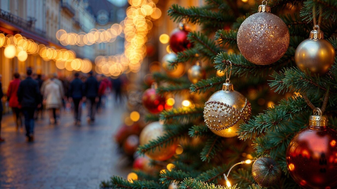 Albero di Natale addobbato