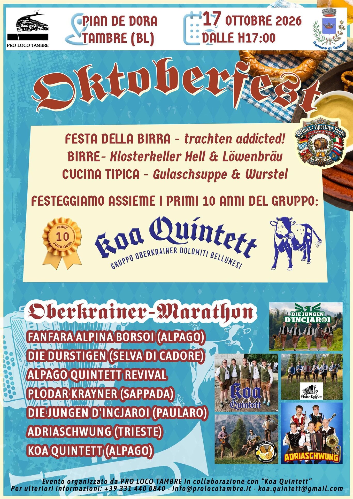 Oktoberfest a Pian de Dora – Tambre