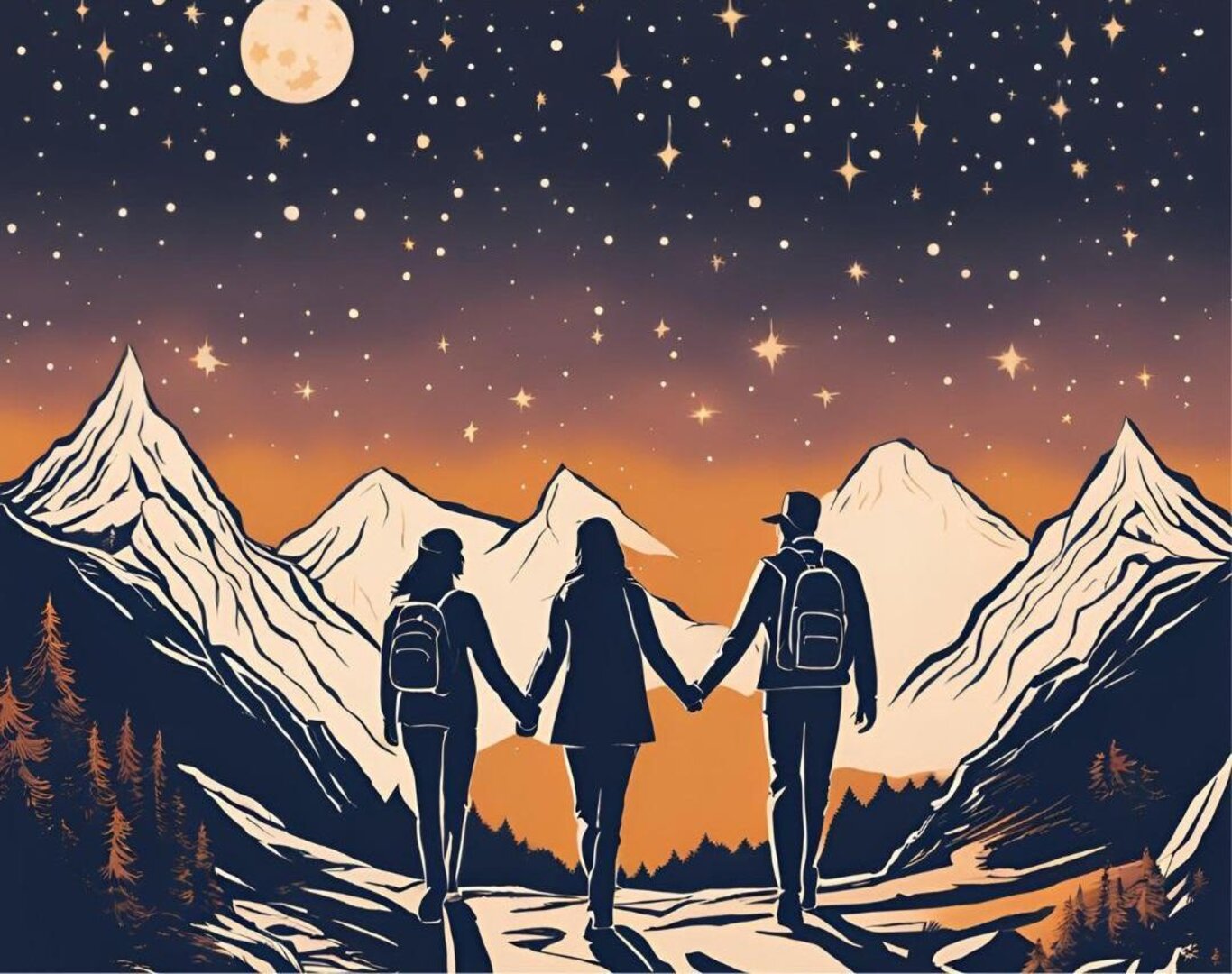Immagine AI passeggiata nel bosco
