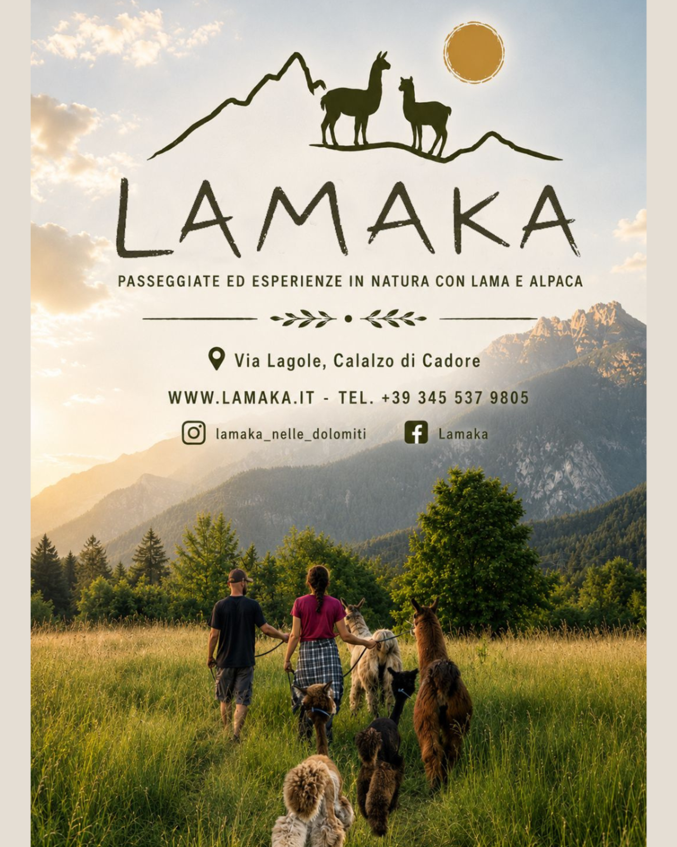 Passeggiate con lama e alpaca - LAMAKA