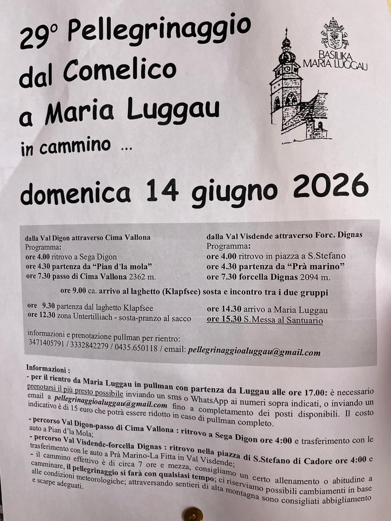 Pellegrinaggio a Maria Luggau
