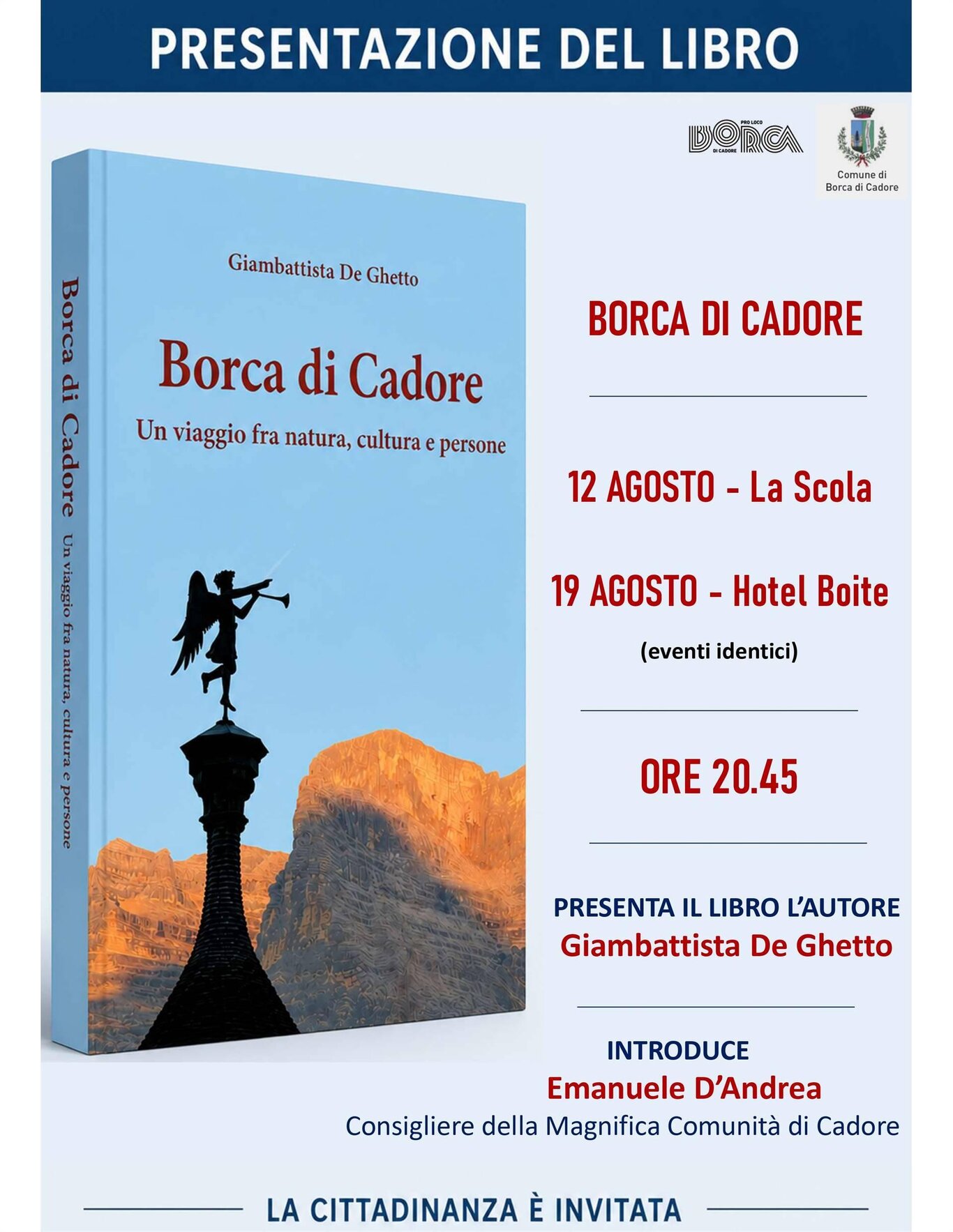 Presentazione del libro "Borca di Cadore"