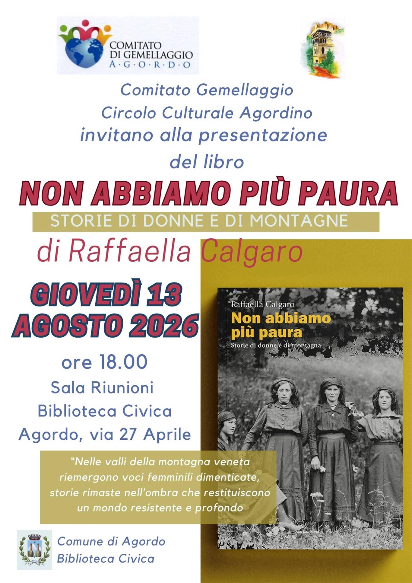 Presentazione del libro "Non abbiamo più paura"