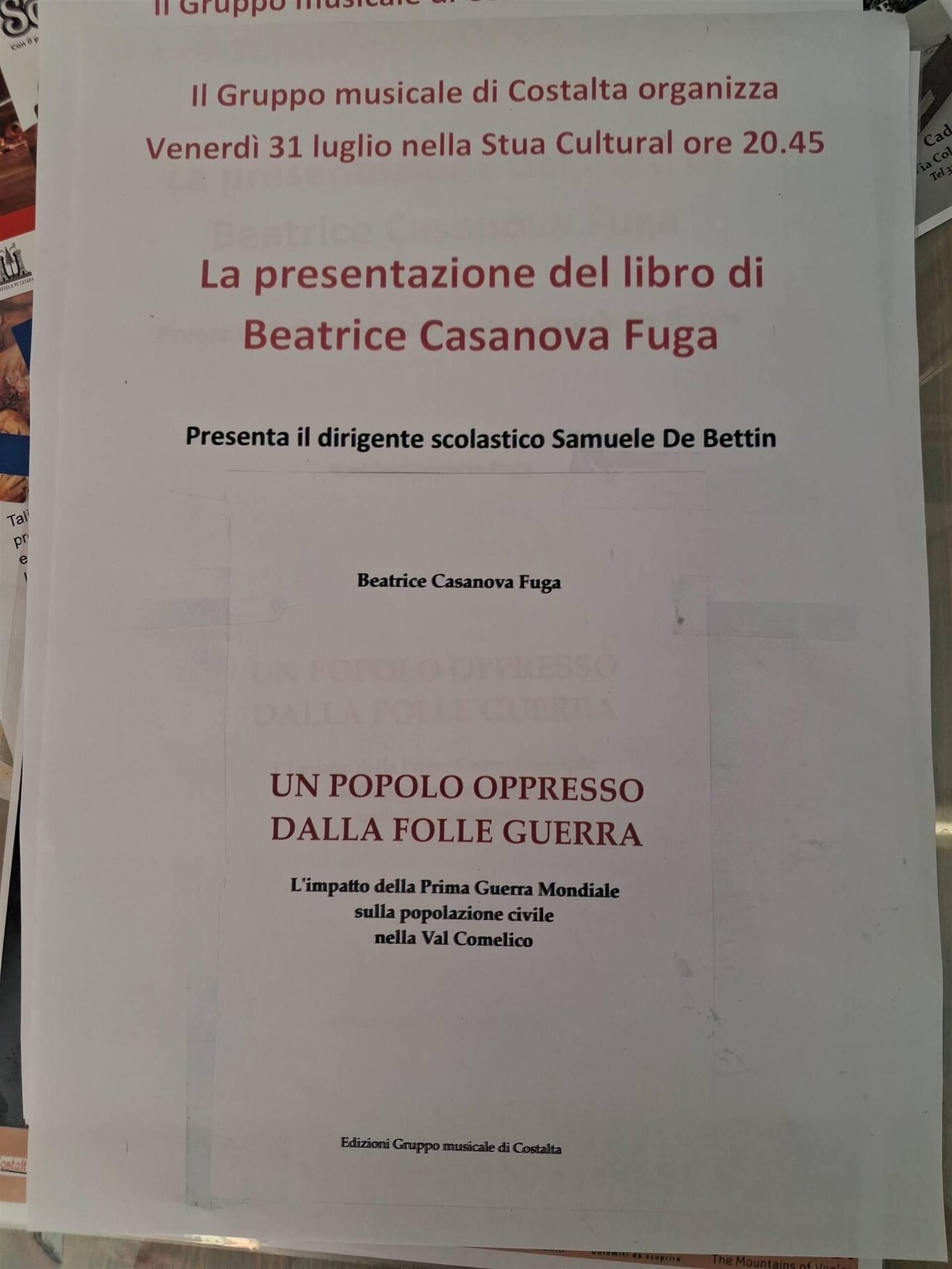 Presentazione del libro "Un popolo oppresso dalla folle guerra"