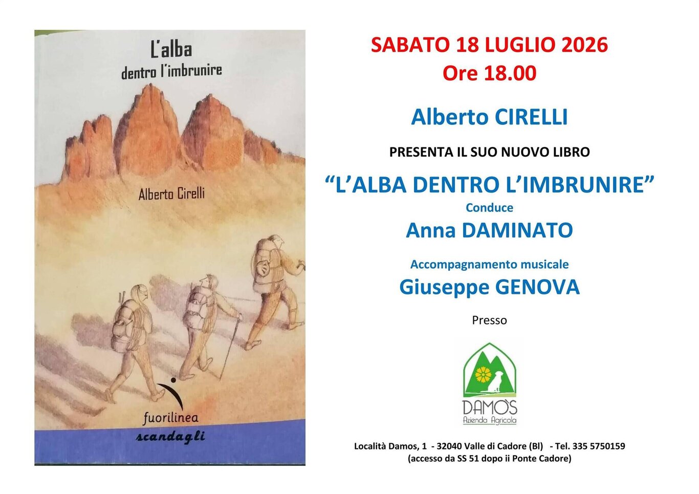 Presentazione libro "L'Alba dentro l'imbrunire"