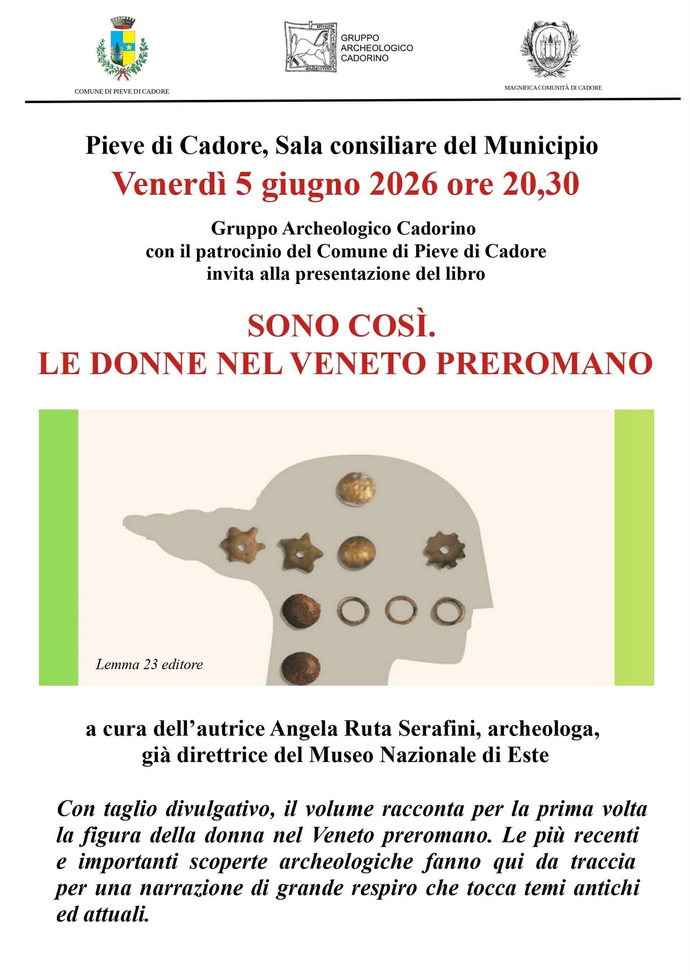 Presentazione libro: Sono così. Le donne nel veneto preromano