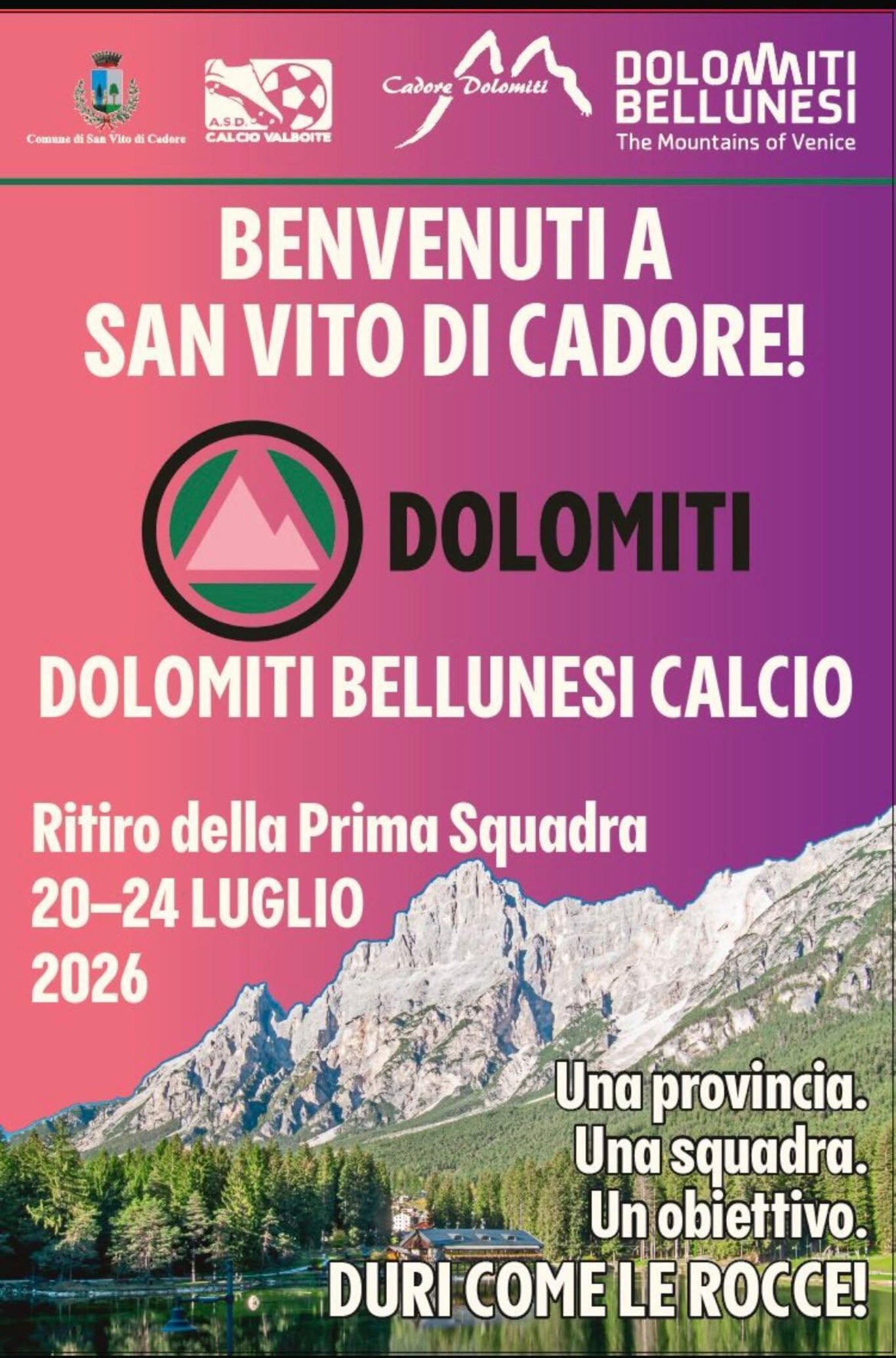 Ritiro Prima Squadra Dolomiti Bellunesi Calcio