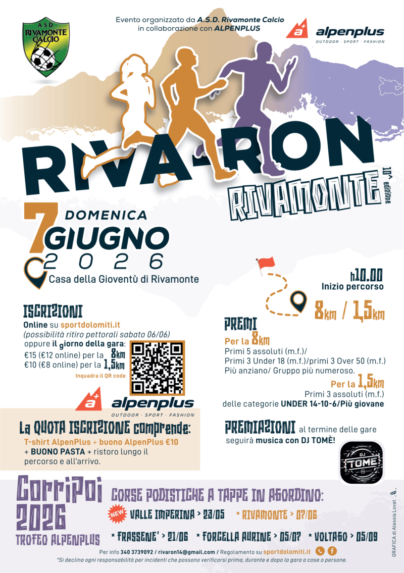 Riva-Ron "Corri Poi 2026 - Trofeo Alpenplus"